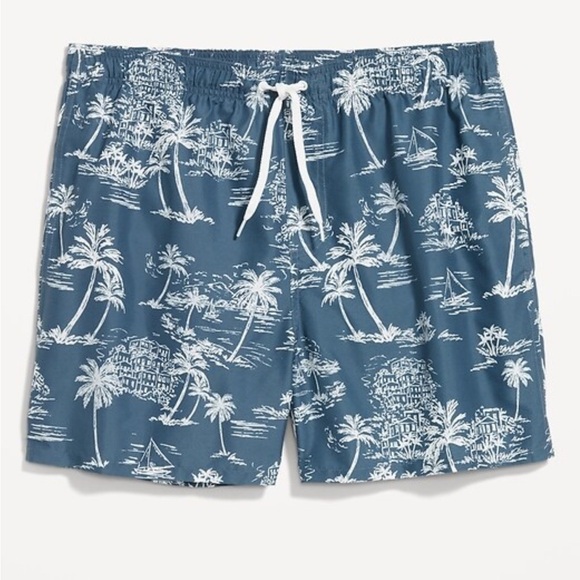 Old Navy Printed Woven 7 inch Swim Trunks Size large - Picture 1 of 8